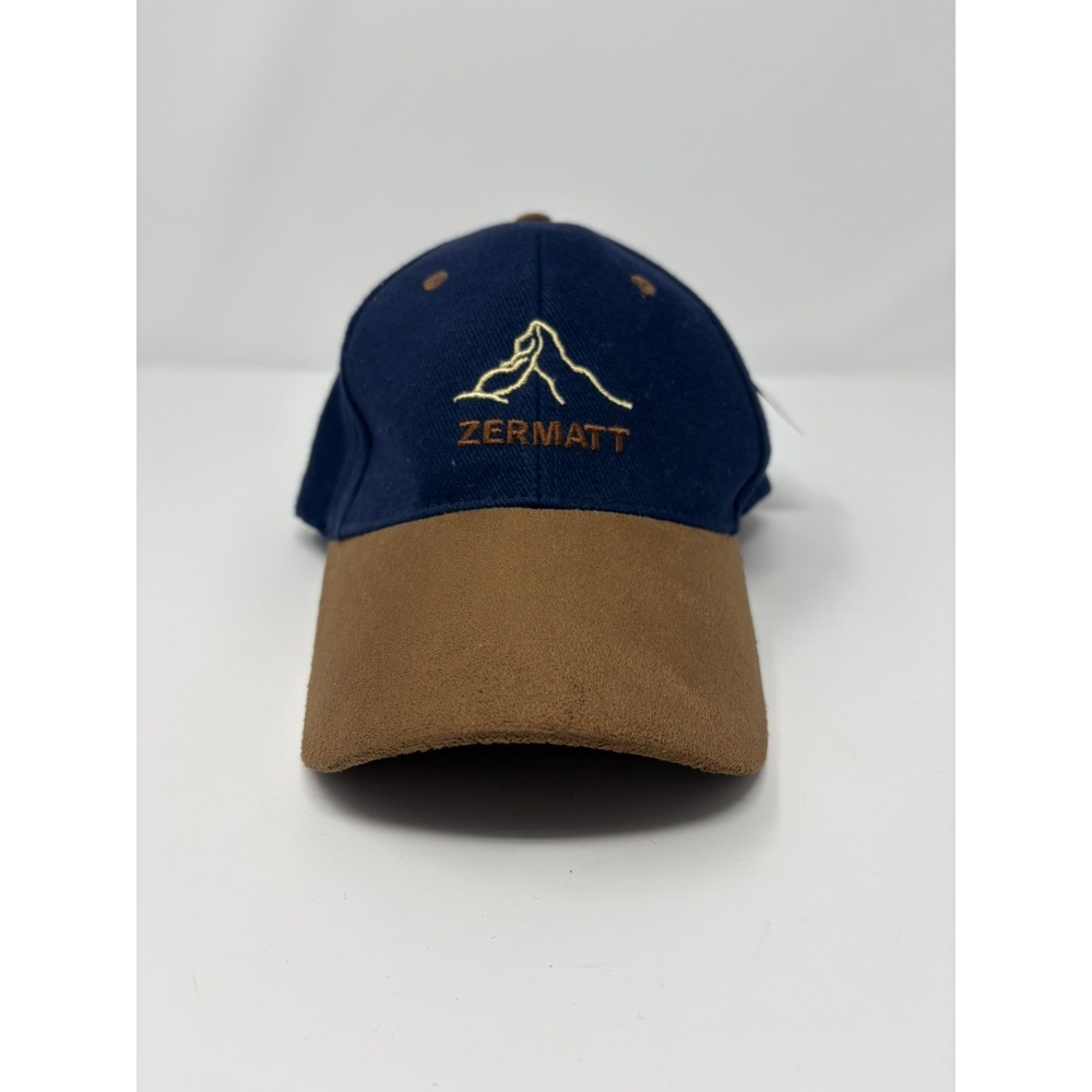 NWT Zermatt Matterhorn Hat European Alps Ski Switzerland Navy Strapback Cap
